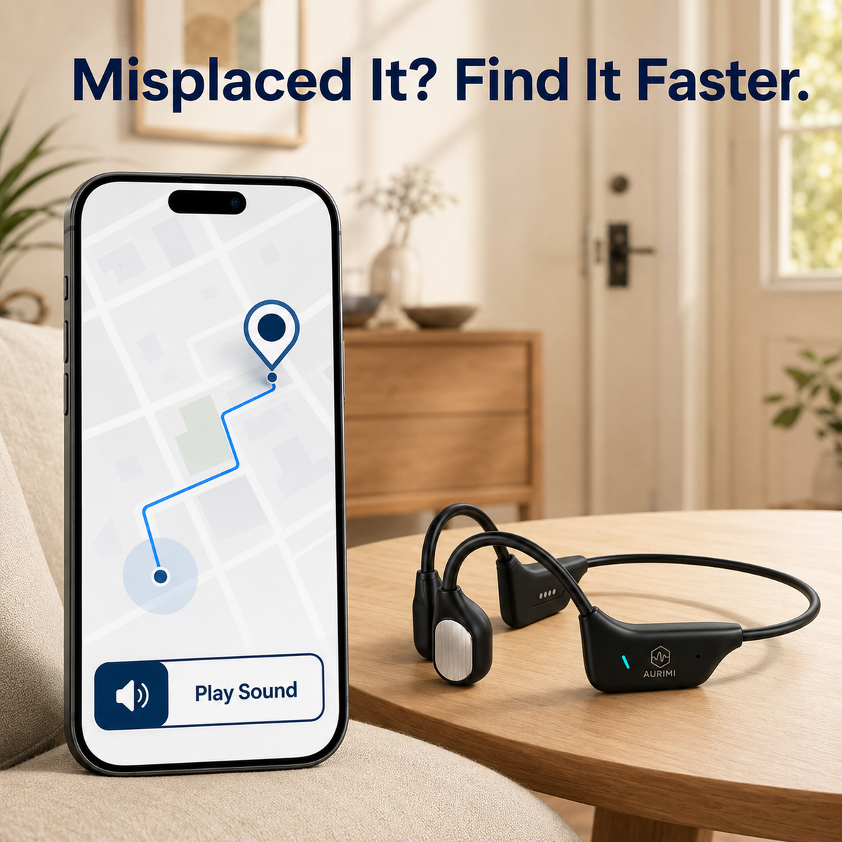 Aurimi® Bone Conduction Personal Sound Amplifier（App-Controlled Version）