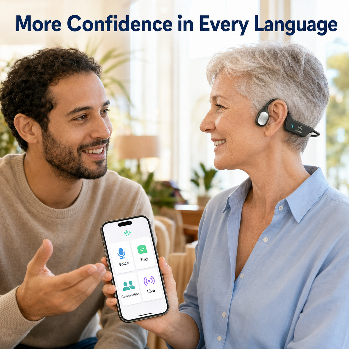 Aurimi® Bone Conduction Personal Sound Amplifier（App-Controlled Version）